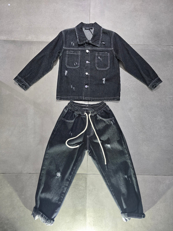 COORDSET BLACK DENIM
