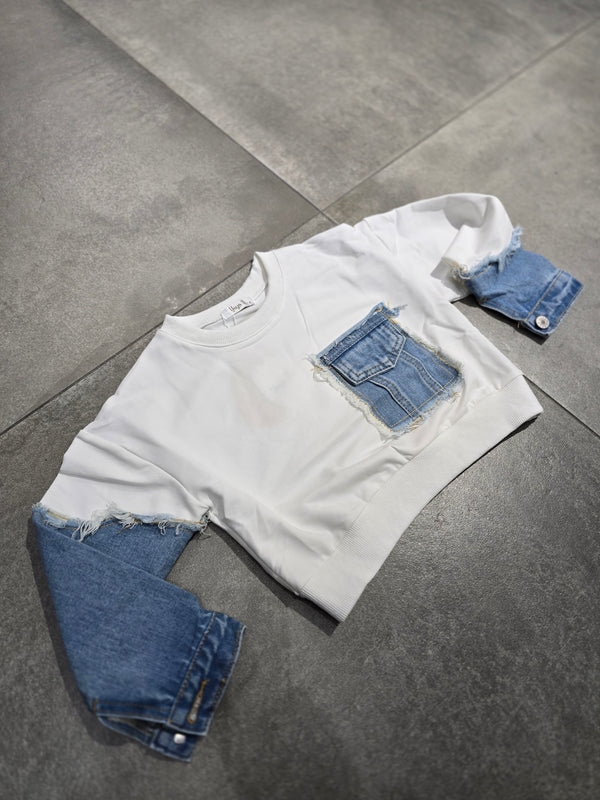 FELPA CROP/JEANS
