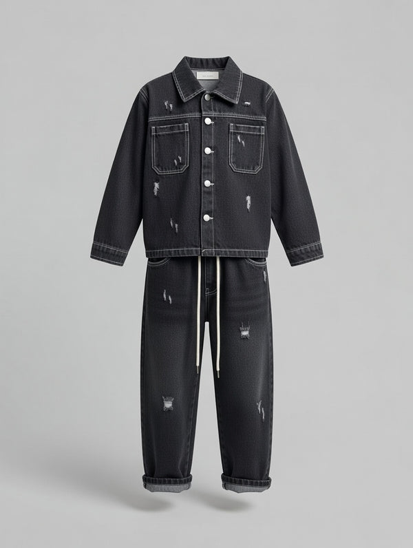 COORDSET BLACK DENIM