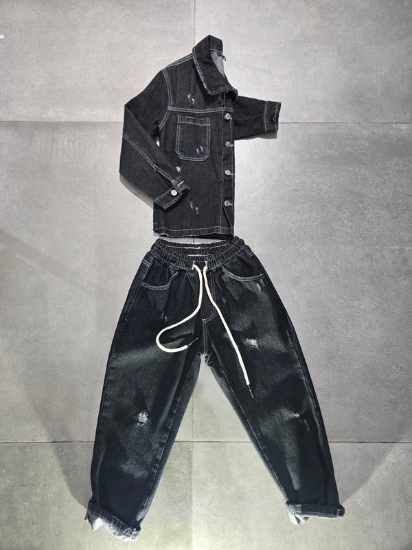 COORDSET BLACK DENIM
